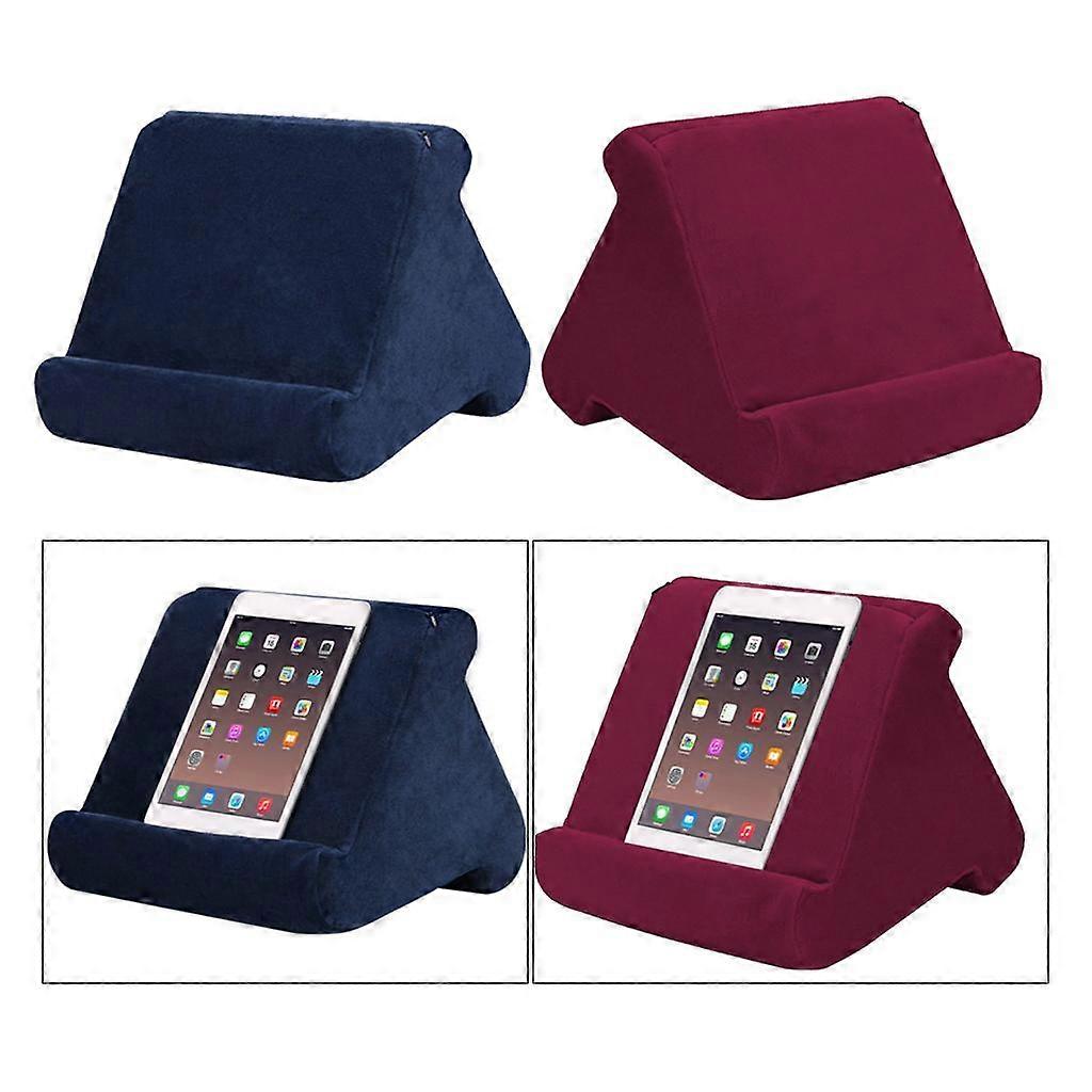 2x Tri-angle Sponge Tablet Reading Pillow Bed Stand Smartphone Rest Cushion