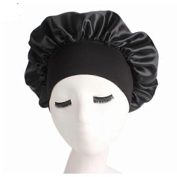 Sleeping cap - Satin bonnet - Sleep Cap Black one size