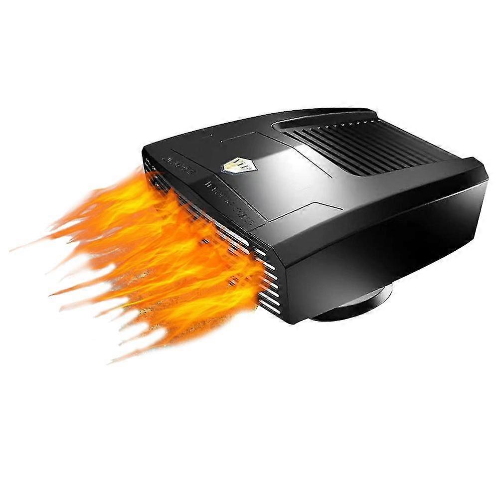 Car Heater, 12v 180w Portable Heater Fan Windshield Defogger And Defroster Heating & Cooling Fan Base (black)