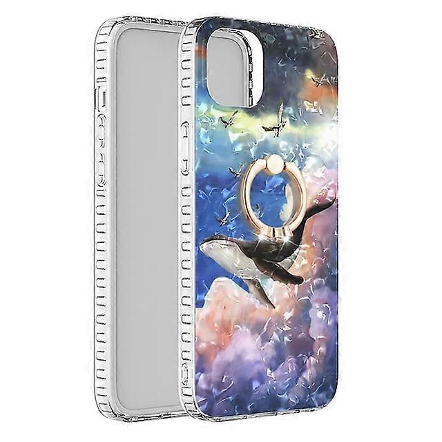 Phone Case For Apple Back Cover iPhone 14 iPhone 13 Pro Max 12 Mini 11 X XR XS Max 8 7 Bumper Frame Ring Holder Soft Edges Cartoon Scenery Marble TPU