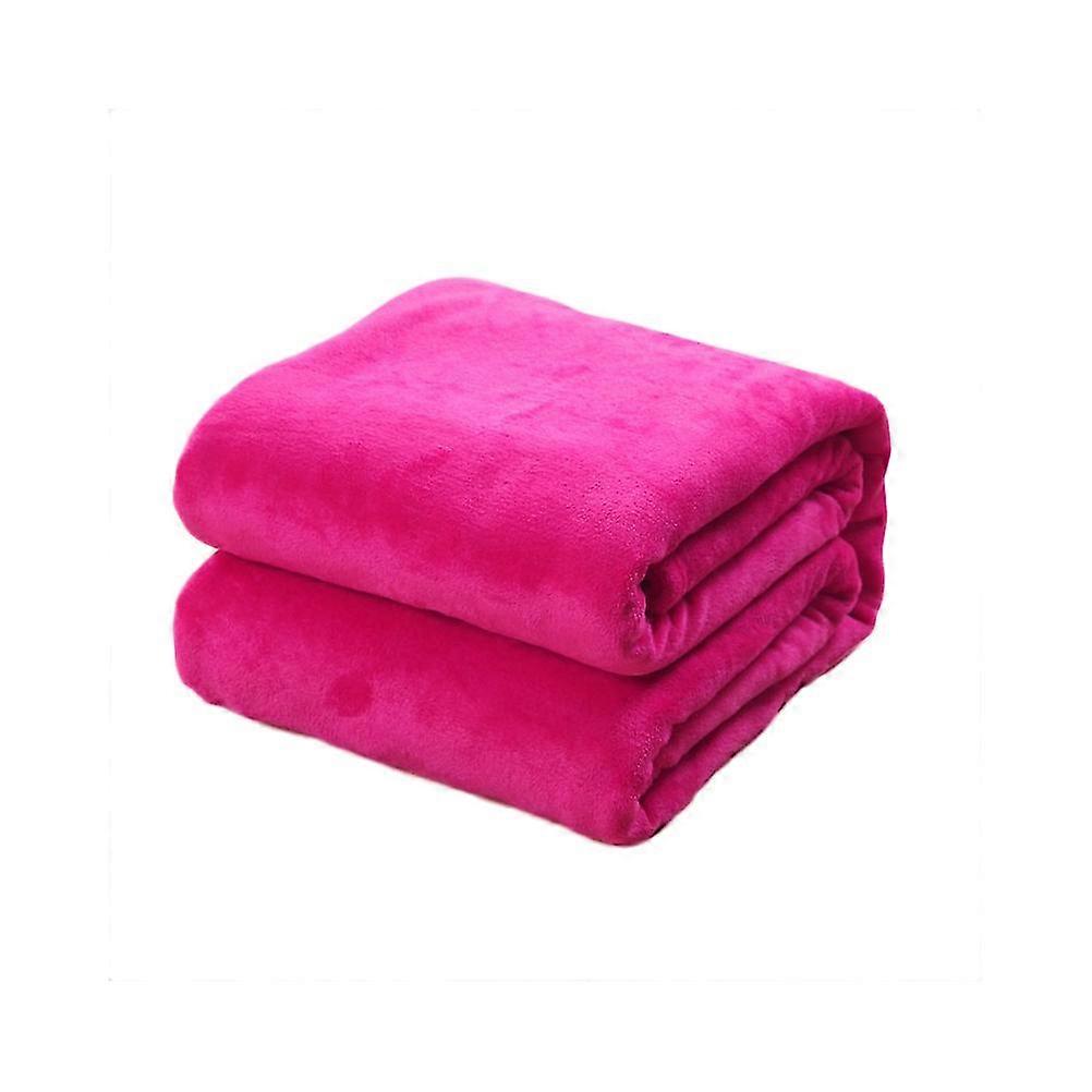 Coral Fleece Super Soft Microfiber Solid Color Fleece Blanket