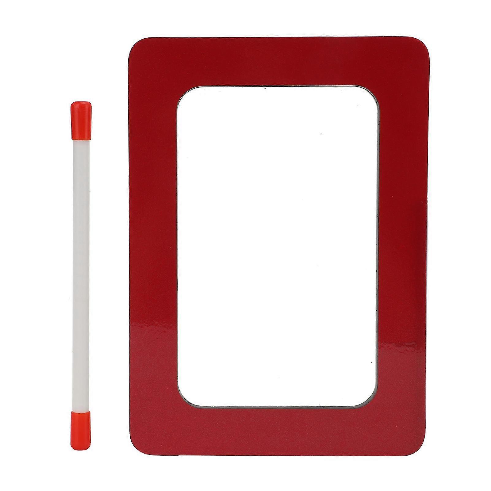 Hand Drum Compressed Board Resin Skin Red Children Enlightenment Percussion InstrumentRectangular