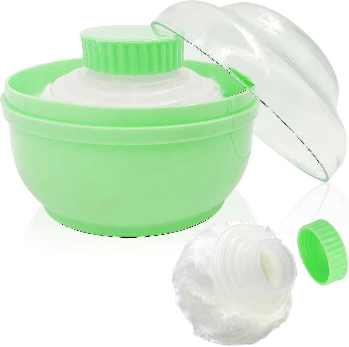 After-bath Puff Box Empty Body Powder Container Dispenser Case,3.15 Inch Storage Type White