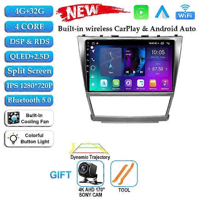Android 12 For Toyota Camry 2007-2011 Car Radio Multimedia Video Player GPS Navigation NO 2Din 2 Din IPS 4G Carplay Auto DVD