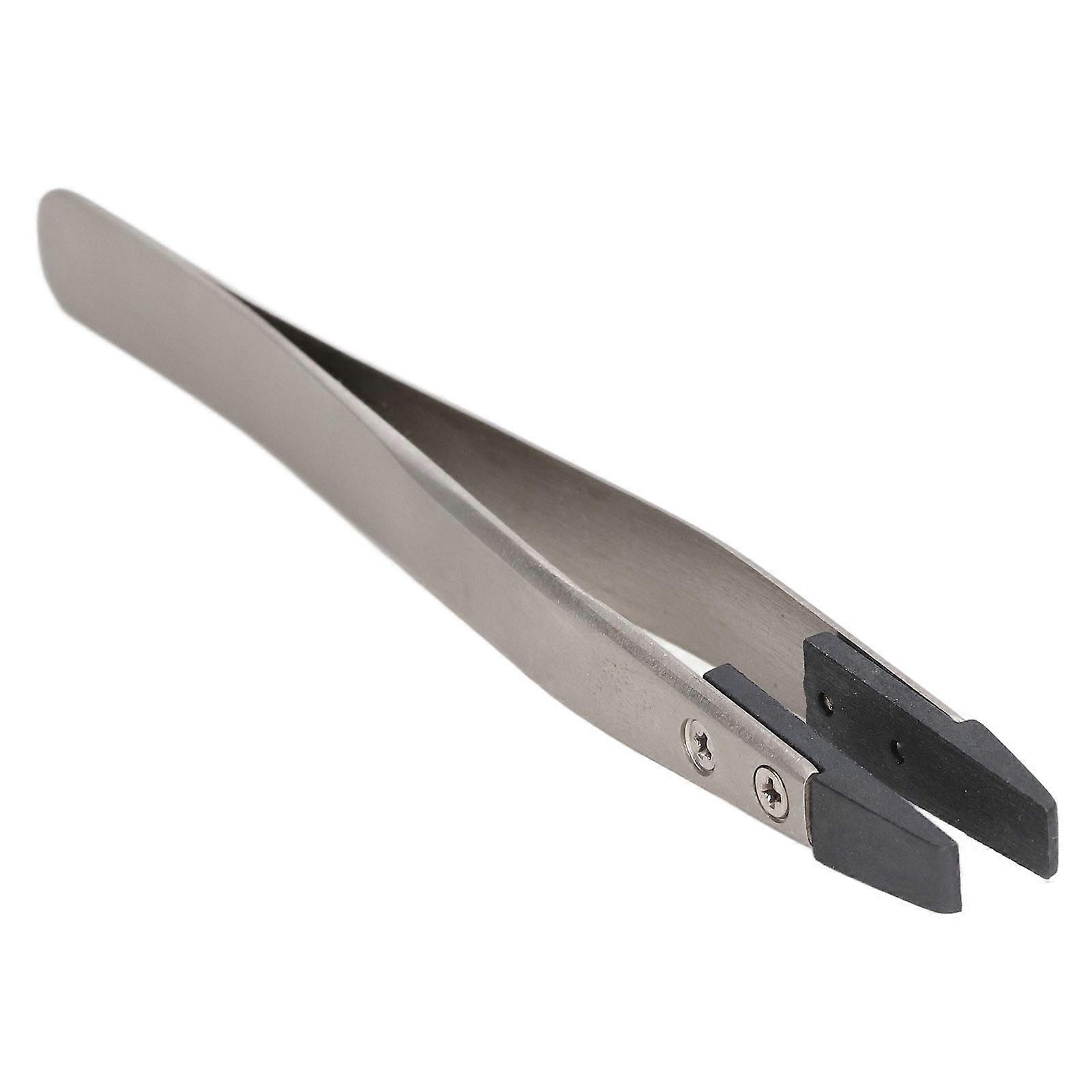 Plastic Tweezers Flat Anti Static Carbon Fiber Replacement Head for Electronics