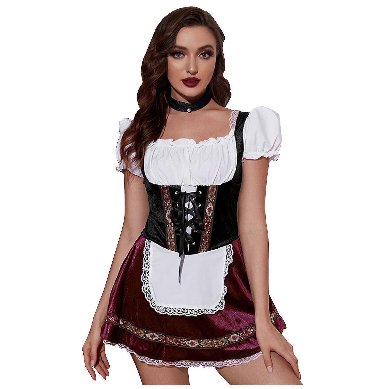 レディース、ドイツ、バイエルン、オクトーバーフェスト、ビール、メイド、仮装、コスチューム、ハロウィーン