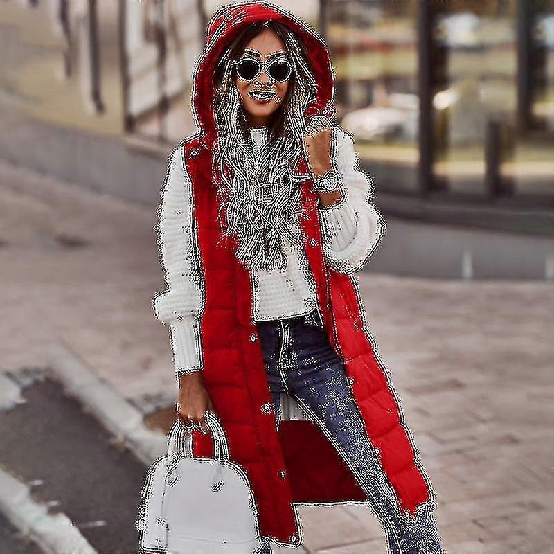 Womens Hooded Quilted Zip Up Gilet Waistcoat Padded Winter Vest