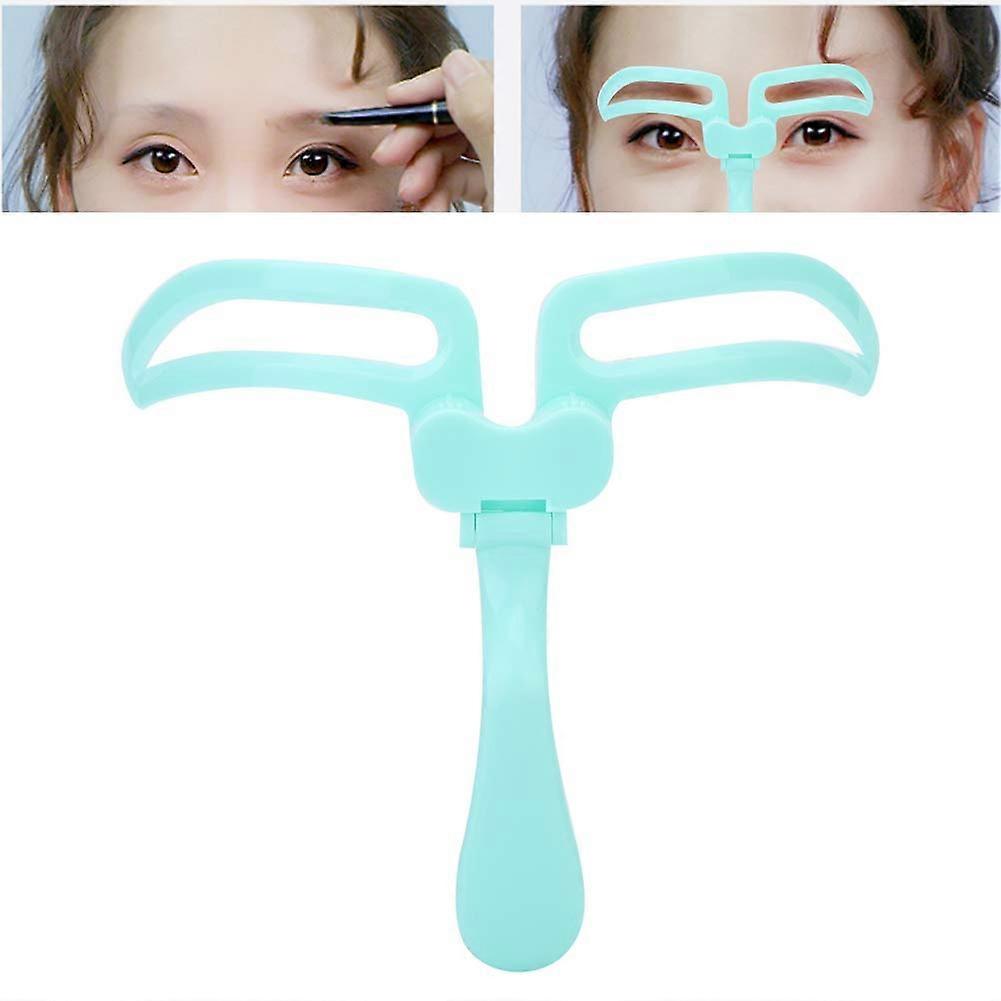 Brow Template, Folded Handheld Brow Brow Card Folded Brow Brow Makeup Brow Grooming Tool (Green)