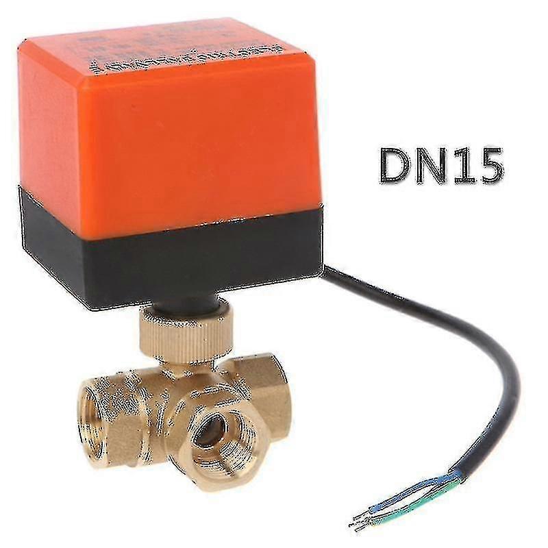 3 Way Motorized Ball Valve Electric Three Line Two Way Control Ac 220 Dn15/20/25-xinhan