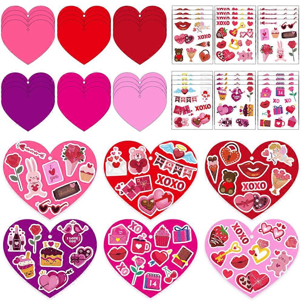24db Valentin-napi szerelmi szív matrica - tökéletes DIY kártyákhoz, scrapbookinghoz és parti dekorációkhoz, ideális ajándékokhoz és kézművességhez