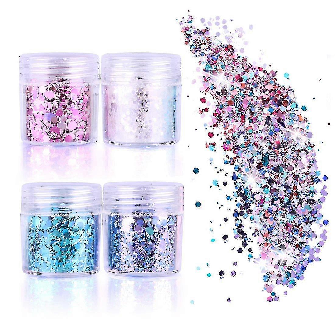 Bjxy Chunky Glitter For Face Nails Eye Lips Hair Body Makeup
