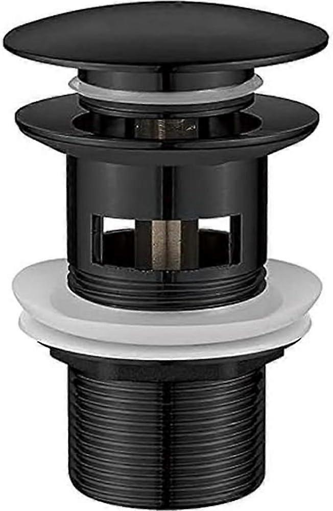 Bathroom Drain Spray, Sink Drain with Overflow, Pop Up, Black