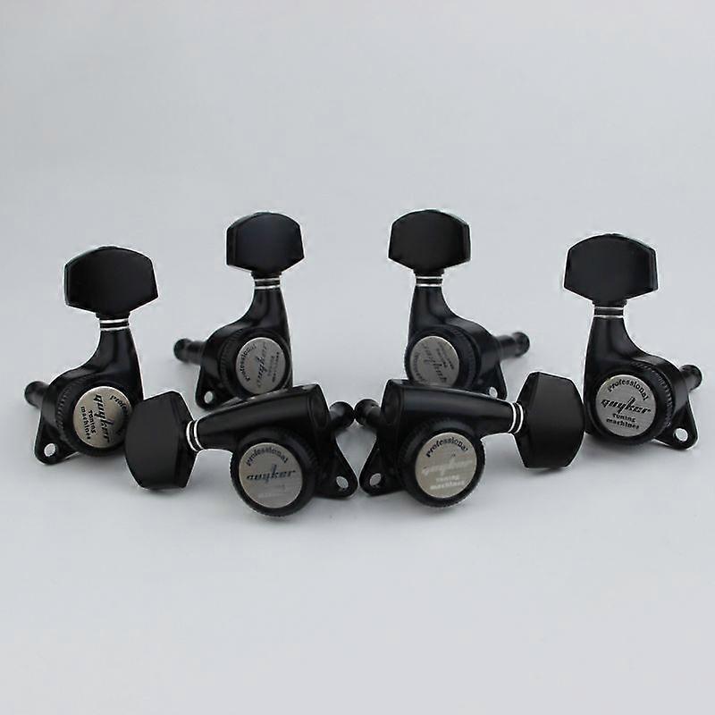 NOIR Guitare Locking Tuners Guitare électrique Mécaniques Tuners Lock Guitar Tuning Pegs (avec emballage)