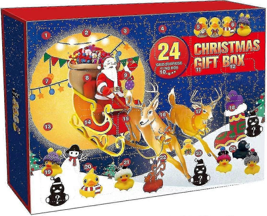 2023年クリスマスアドベントカレンダーブラインドボックスキッズギフト24グリッドラバーダック-C64