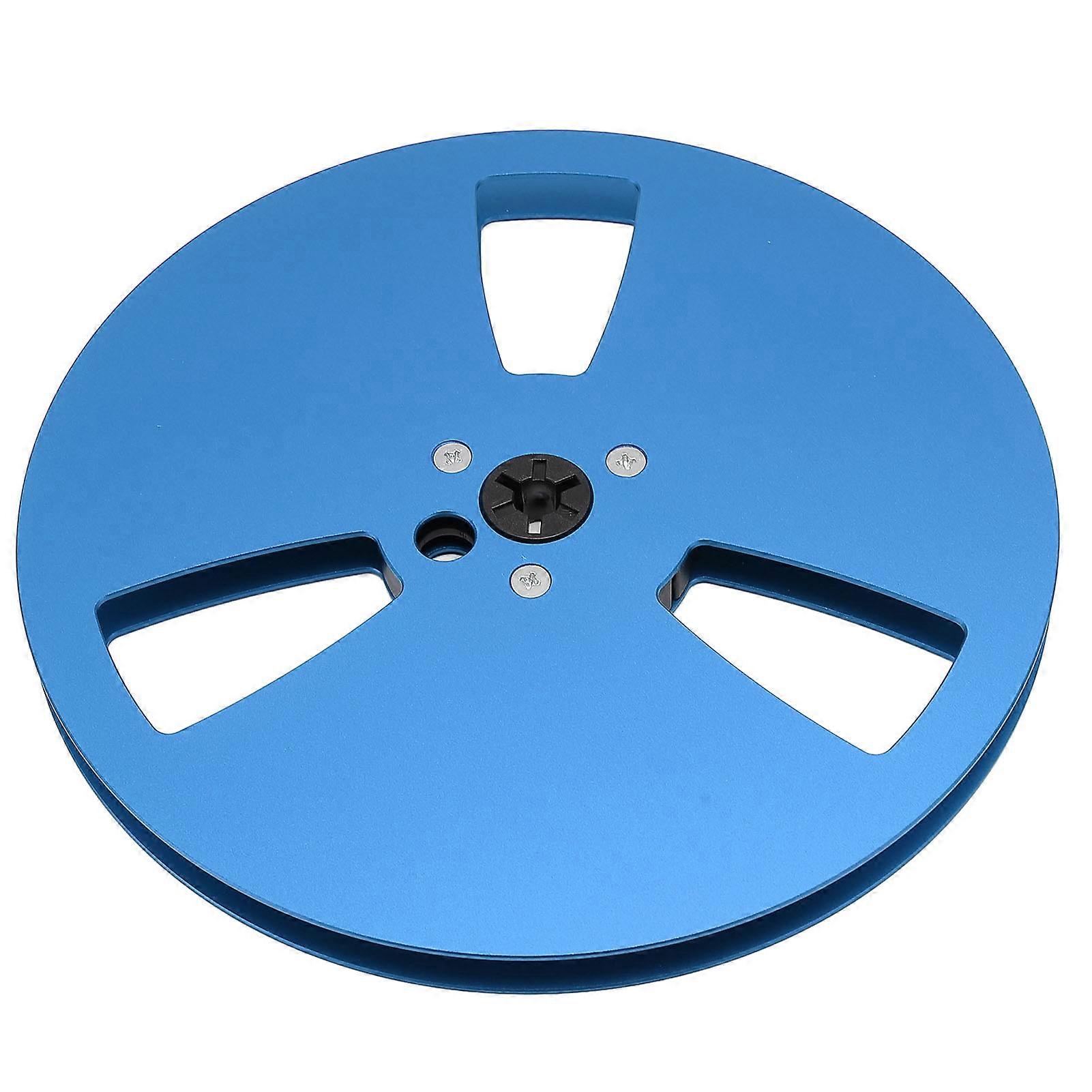 1/4 7 Inch Empty Tape Reel 3 Holes Aluminum Alloy Universal Open Sound Recording Tape Empty Reel for Recording Blue