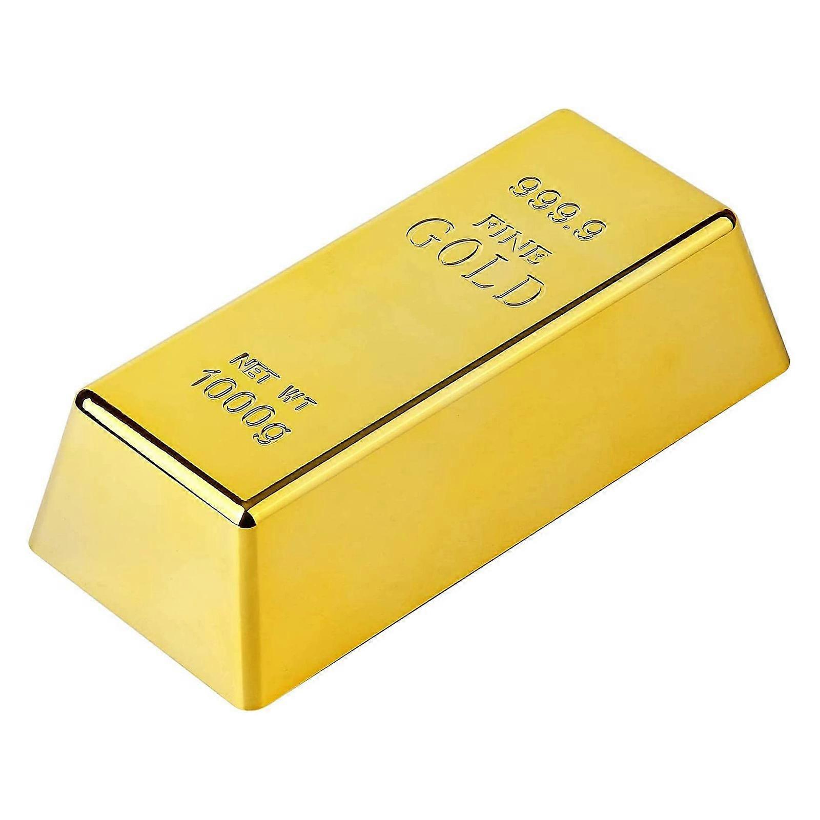 Simulation Gold Brick Door Stopper Large Gold-Plated Gold Block Props