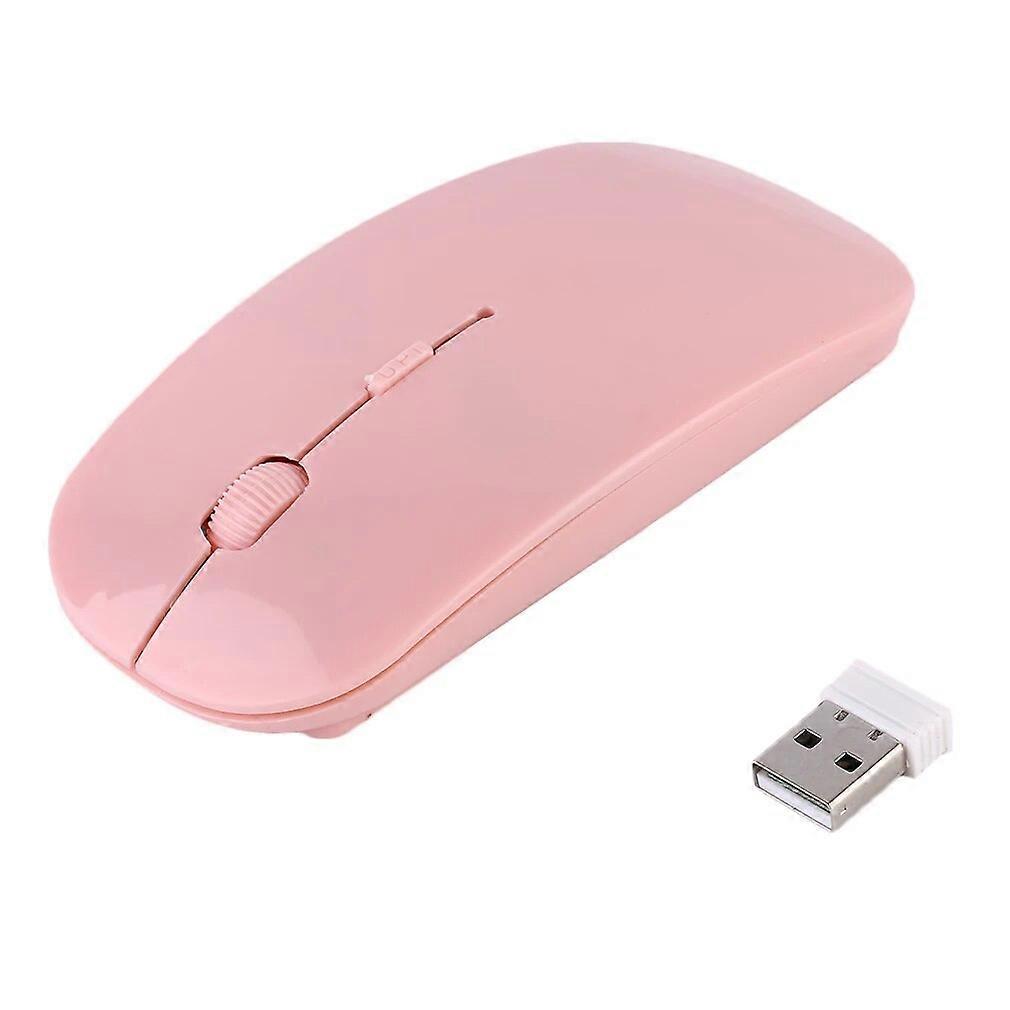 Pink Bluetooth~compatible 2.4GHz Wireless Mous USB Optical Rechargeable Mouse for Computer Laptop PC Macbook Gaming Mouse Gamer Mice & Trackballs