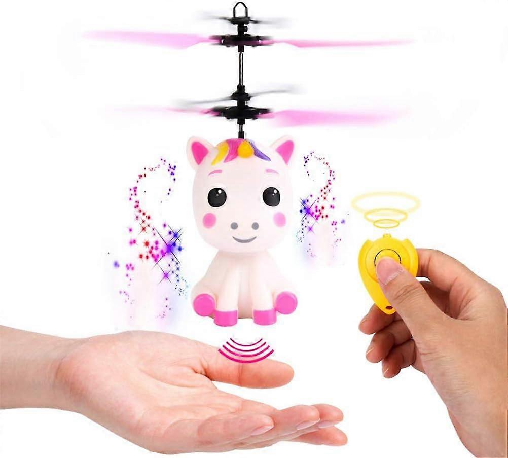Flying Unicorn Toy With Led Light Hand Controlled Unicorn Helicopter Toy