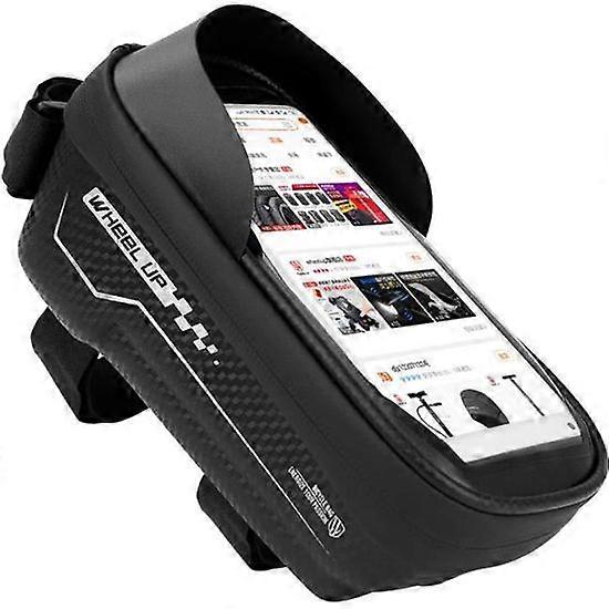 Bicycle Frame Bag, Waterproof Touch Screen Bicycle Handlebar Front Bike Bag with Sun Visor for Below 6.5" Phone