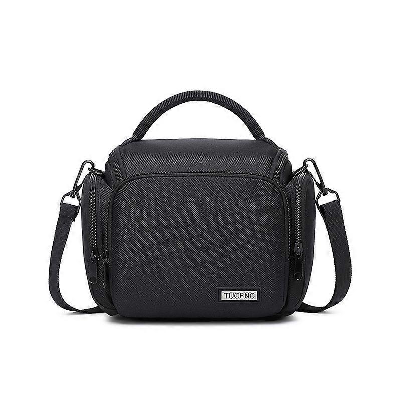 Camera shoulder bag, waterproof camera case with adjustable shoulder strap, portable camera case, compatible with Nikon, Canon, Sony, etc. (Black)