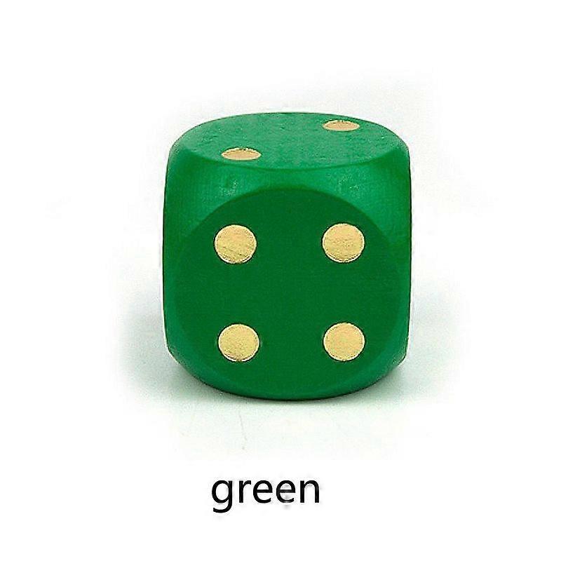 5cm 1pc New 6-Sided Game Party Camping Solid Wood Point Chess Props Round Sieve Big Color Dice Wooden Dice