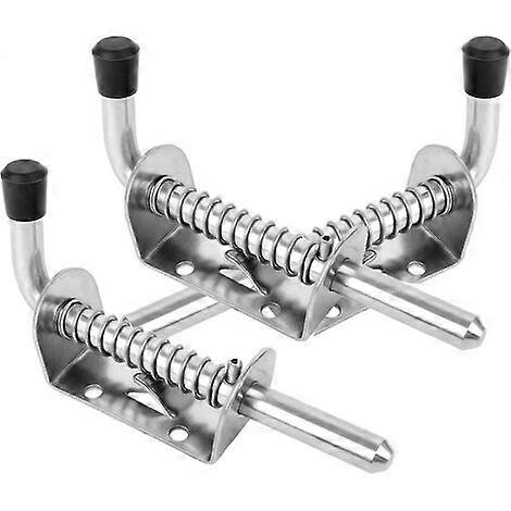 3 قطع باب المزالج الربيع مزلاج بولت قفل الفولاذ المقاوم للصدأ مزلاج الربيع الثقيلة باب الربيع الترباس مع قبضة المطاط