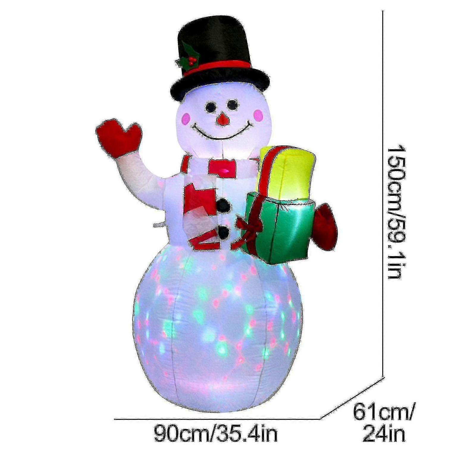 Christmas Inflatable Inflatable Inflatable Christmas Snowman Lantern Luminous Decoration Inflatable Christmas Snowman 1.5m