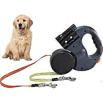 Retractable Double Dog Leash  3m Double Dog Leash Compatible With Two Dogs Flexible Double Dog Leash With Non-slip Handle  Compatible With Small And M