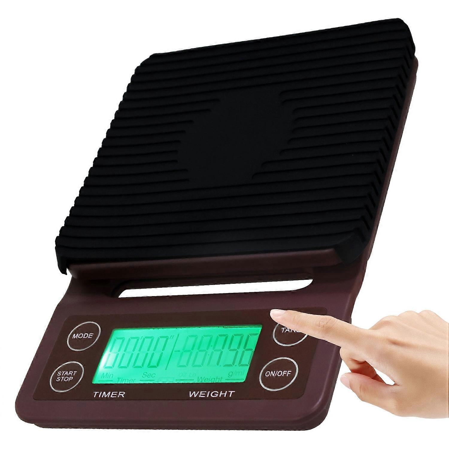 Coffee Scale With Timer 0.1Pcs-5Kg High Precision Kitchen Scale Electronic Scale Portable Small Digi