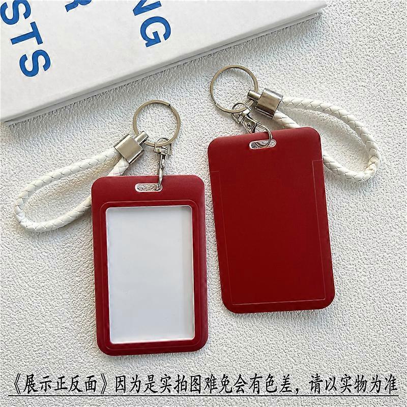 Women Men Badge Child Bus Card Cover Case Card Holder Bags Business Credit Card Holders Bank ID Holders with Keyring 1pcs