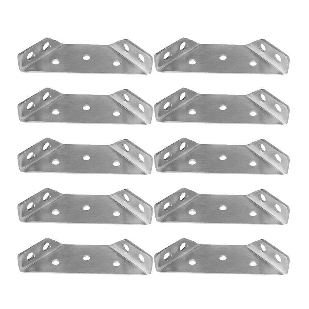 10pcs Angle Brackets Stainless Steel Corner Code Cabinet Supports Hanging Corner Brackets