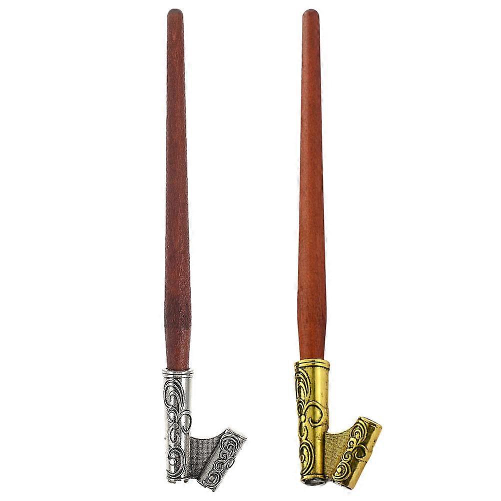 2pcs Calligraphy Pen Holder Dip Pen Handle Oblique Nib Pen Holder for Writing Calligraphy
