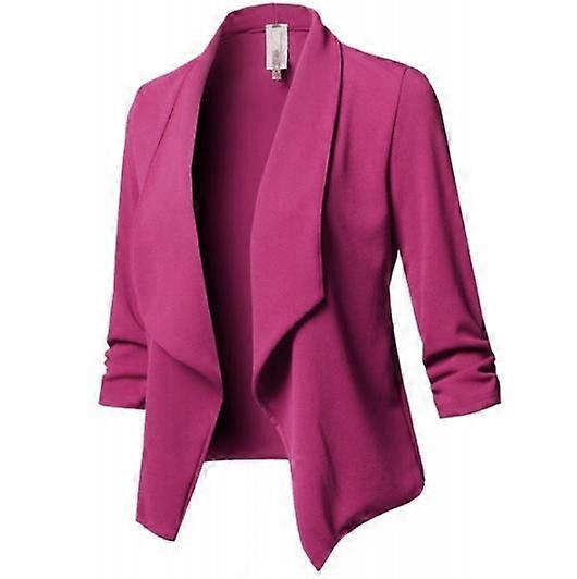 Womens Casual Blazer Lightweight Stretchy Open Front Lapel Jacket