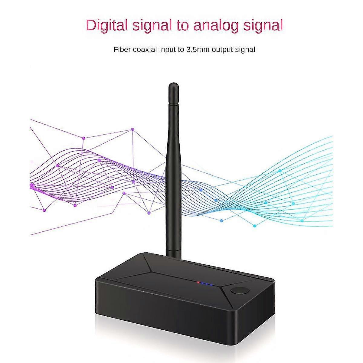 Dc 5v Wireless Audio Bluetooth 5.0 Transmitter Adapter 3.5mm Coaxial Optical Fiber Input For Tv Pc