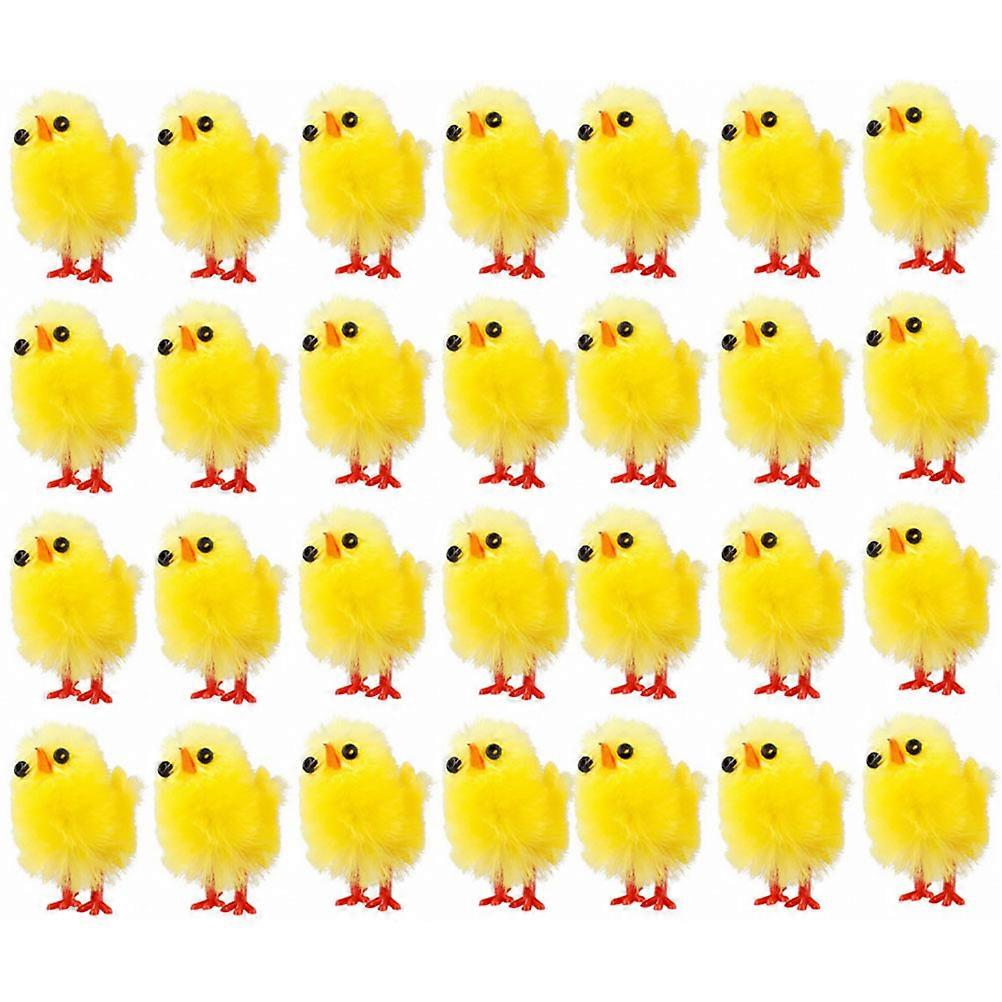 60pcs Simulated Chicken Cartoon Chicken Easter Decorations Party Supplies