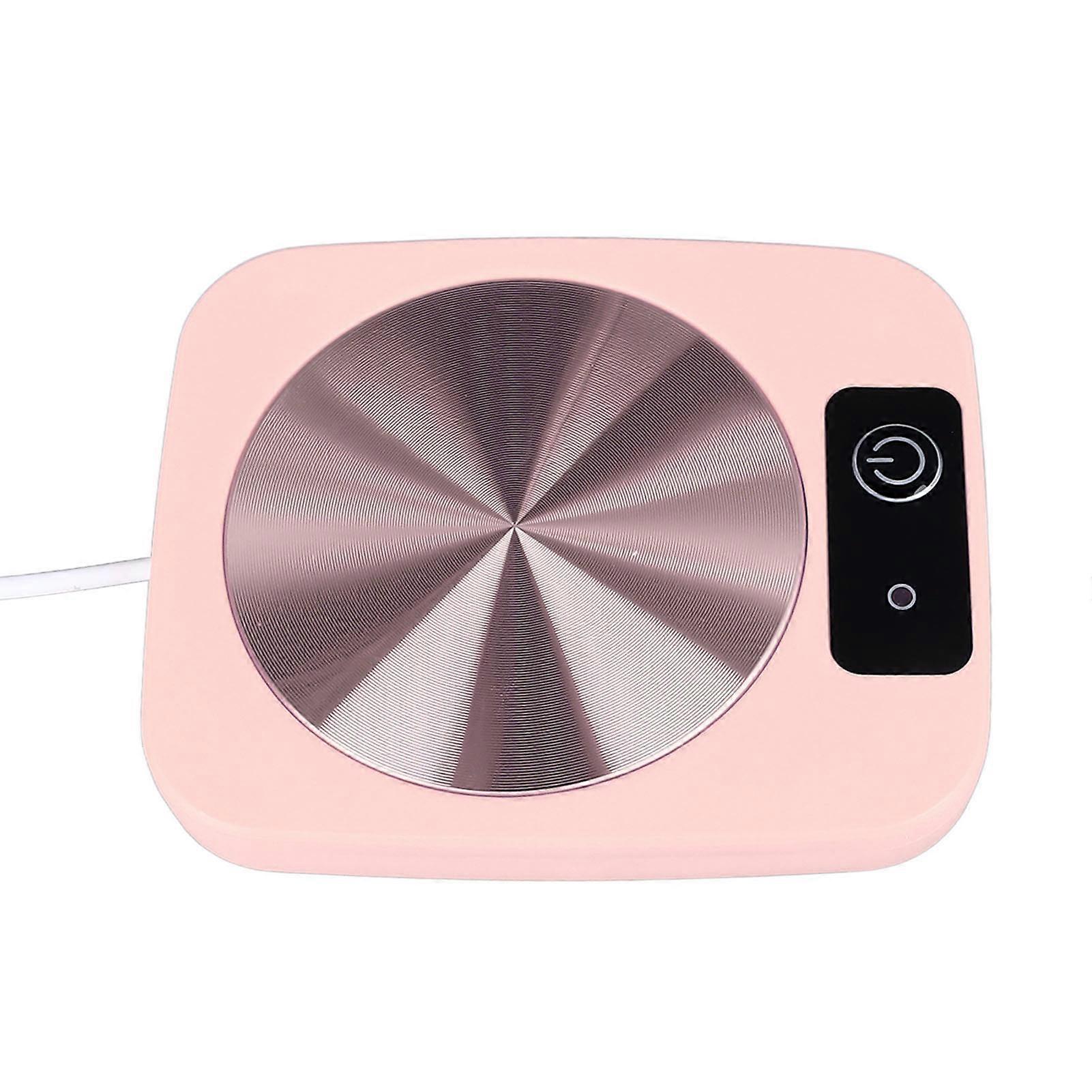 Coffee Warmer Smart Constant Temperature USB Powered Portable Mug Warmer for Office Travel Home Pink 