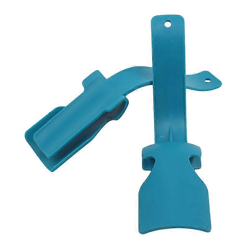 2pcs Lazy Shoe Helper Portable Shoe Lifting Helper Handled Plastic Shoehorn xh