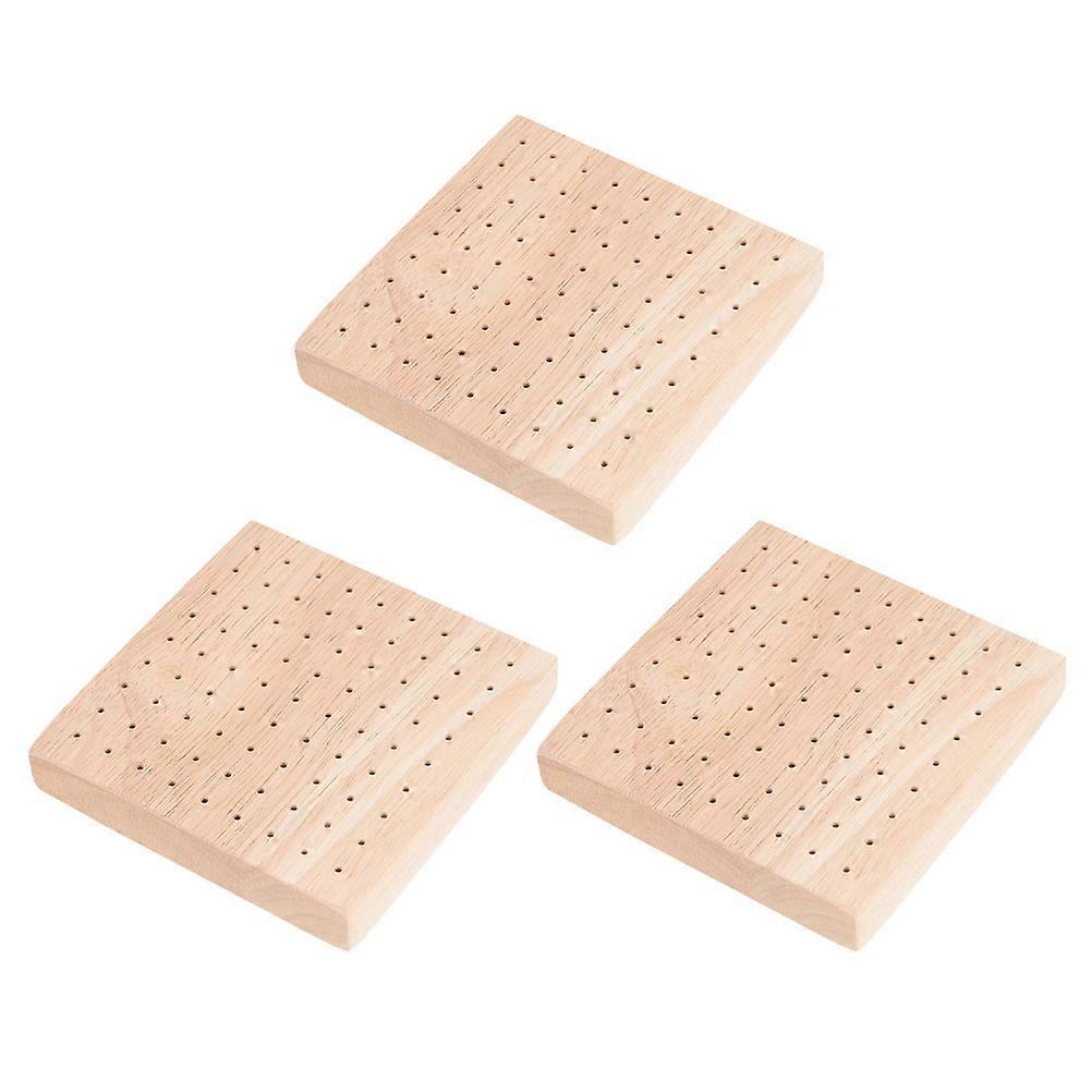 3pcs Cake Pop Stand Multi Holes Display Holder Wood Lollipop Holder for Display