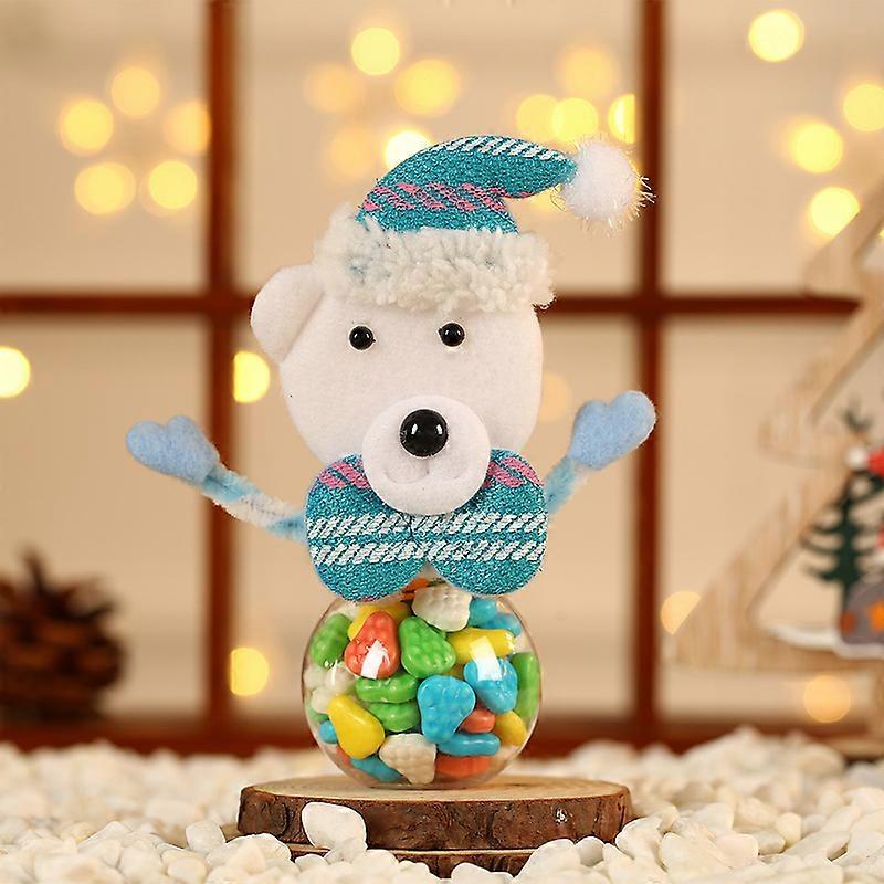 Natal Clear Candy Jar Natal Candy Jar Cookie e Gift Container Bottle