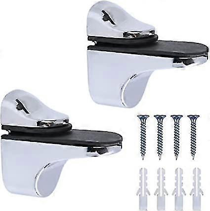 Glass Shelf Support Adjustable Glass Shelf Bracket Polished Chrome Wall Mount