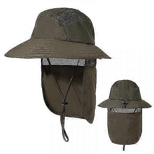 Erkek Upf 50+ Güneş Koruma Başlığı Geniş Ağızlı Balık Şapkası Boyun Kapağı