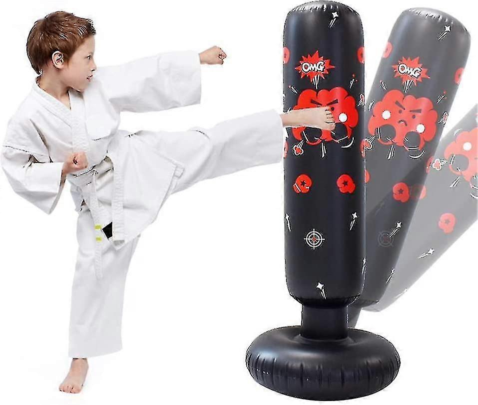 כדור אגרוף 120 ס"מ, ילדים מתנפחים אגרוף תיק אגרוף, חבטות כושר ריבאונד מיידי