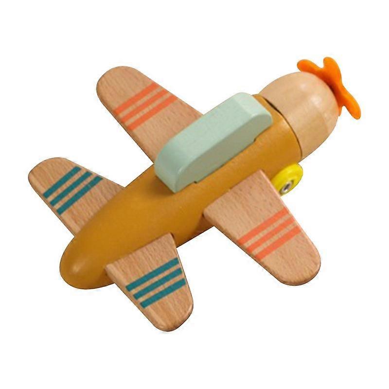 Wooden Airplane Toys Cartoon Creative Children's Wooden Airplane Glider Building Block Toy Educational Toy Model For Boys And