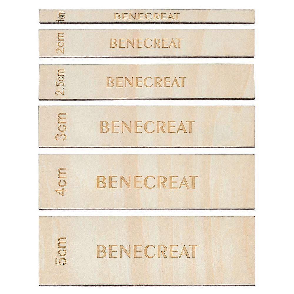 1 Set Wood Macrame Separator Tool Spacer Guide for Wall Hanging Ornament Craft Blanched Almond 15x0.1~0.5x0.4cm 6pcs/set
