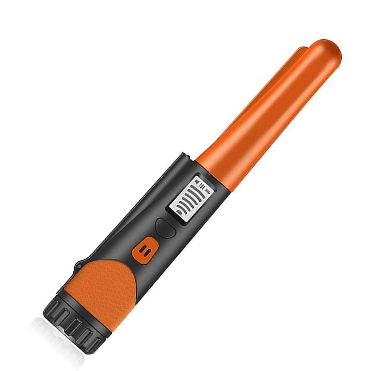 Metal Detector Professional High Sensitivity Portable Handheld Metal Detector with LCD Display Flashlight Function Orange