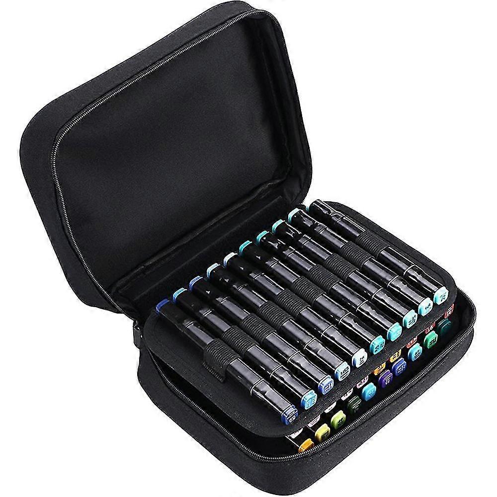 Carrying Case Organizer-slots Canvas Zippered Markers Storage For Touch Spectrum Noir Paint Markers