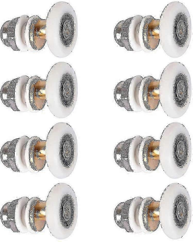 Dusjdør - Rullehjul for dusjdør, skyvehjul, dørrulle, reservehjul, 8 stk. 23 mm