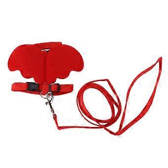 Patos Tração Corda Ajustável Alça Peitoral Fora Caminhada Harness Leash para Pet Pato Galinha GansoRed M