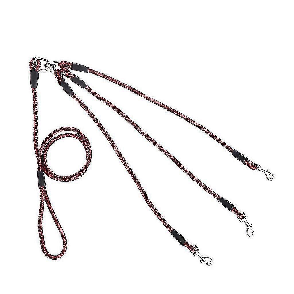 3-in-1 Dog Leashes Pet Triple Lead Coupler Adjustable 3 Way Dog Leash-YUHAO