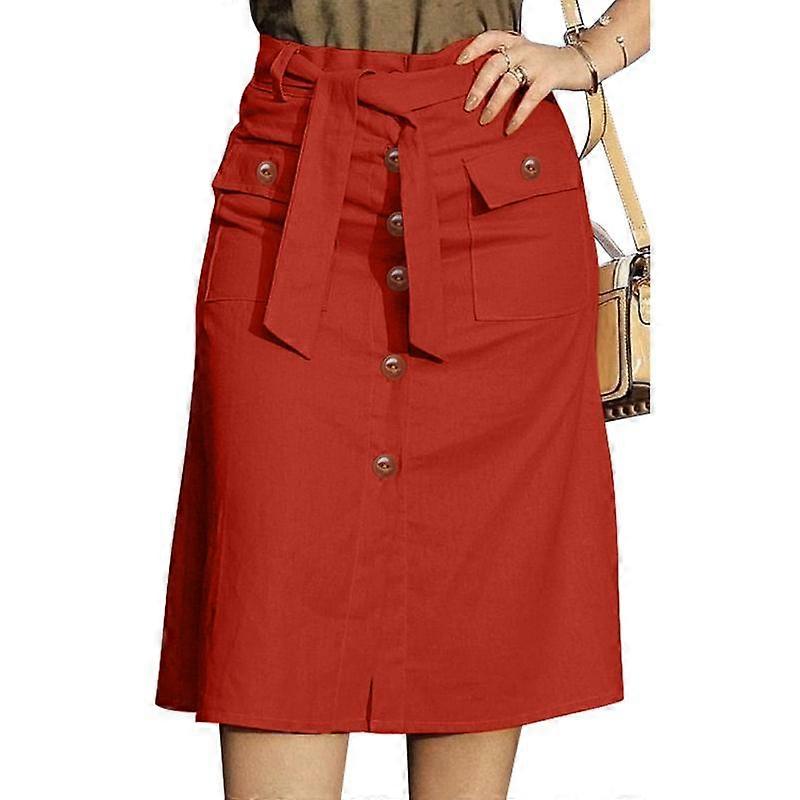 ZANZEA Womens Casual Button Summer Skirts